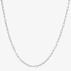 Non Branded Fine Jewelry Made In Italy Womens Sterling Silver 30 Inch Link Necklace In Metallic