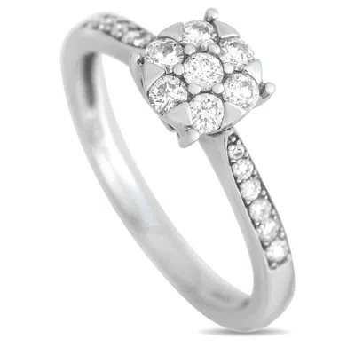 Non Branded Lb Exclusive 14k White Gold 0.40ct Diamond Cluster Ring Rd4-10512w