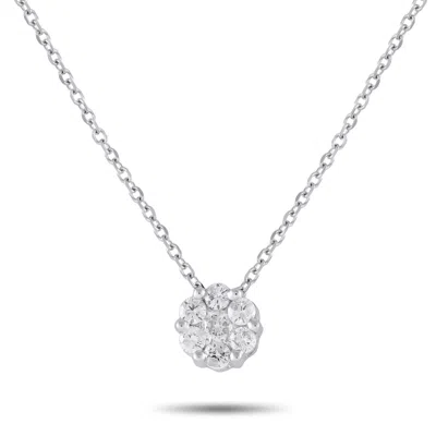 Non Branded Lb Exclusive 14k White Gold 0.40ct Diamond Necklace Pn15219