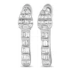 NON BRANDED LB EXCLUSIVE 14K WHITE GOLD 0.70CT DIAMOND HUGGIE EARRINGS ER28547-W