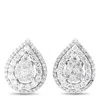 Non Branded Lb Exclusive 14k White Gold 1.0ct Diamond Earrings Er28538 In White