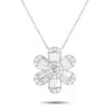 NON BRANDED LB EXCLUSIVE 14K WHITE GOLD 1.20CT DIAMOND FLOWER NECKLACE PN14994