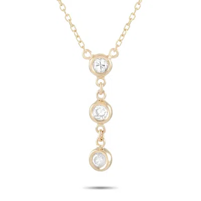 Non Branded Lb Exclusive 14k Yellow Gold 0.15ct Diamond Necklace Ank-15777y