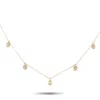 NON BRANDED LB EXCLUSIVE 14K YELLOW GOLD 0.35CT DIAMOND STATION NECKLACE NK01595-Y