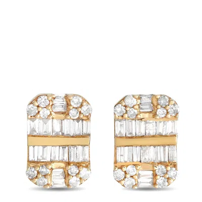 Non Branded Lb Exclusive 14k Yellow Gold 0.50ct Diamond Earrings Er28400-y