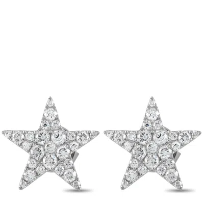 Non Branded Lb Exclusive 18k White Gold 0.76 Ct Diamond Star Earrings Aer-16293