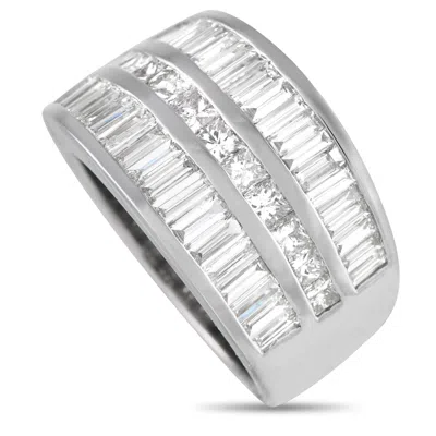 Non Branded Lb Exclusive 18k White Gold 2.16 Ct Diamond Ring Mfd04-052024 In Metallic