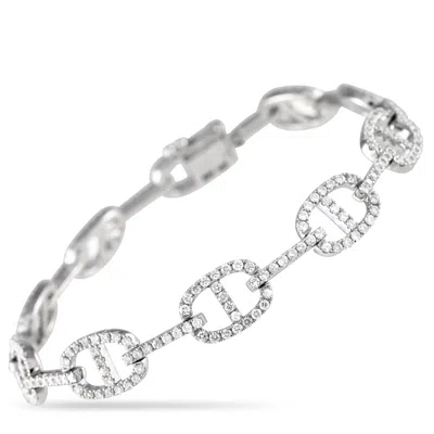 Non Branded Lb Exclusive 18k White Gold 2.50ct Diamond Bracelet Alb-16871