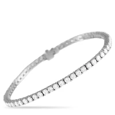 Non Branded Lb Exclusive 18k White Gold 6.15 Ct Diamond Tennis Bracelet Mf22-051724