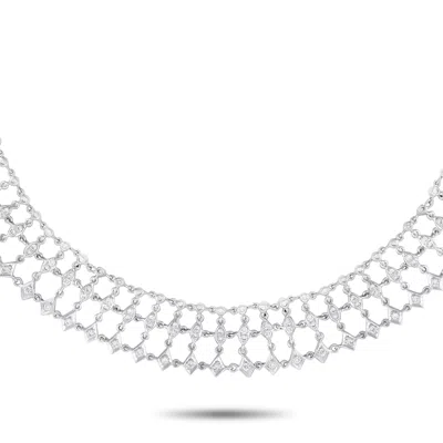 Non Branded Lb Exclusive 18k White Gold 8.53ct Diamond Necklace Mf01-021424