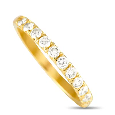 Non Branded Lb Exclusive 18k Yellow Gold 0.55ct Diamond Half Eternity Band Ring Mf10-12223