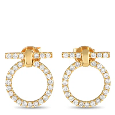 Non Branded Lb Exclusive 18k Yellow Gold 0.70ct Diamond Earrings Aer-18367-y