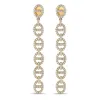 NON BRANDED LB EXCLUSIVE 18K YELLOW GOLD 2.25CT DIAMOND LINK DANGLE EARRINGS AER-17863-Y