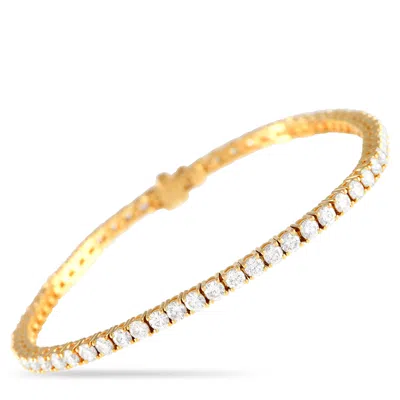 Non Branded Lb Exclusive 18k Yellow Gold 5.15 Ct Diamond Tennis Bracelet Mf14-051724
