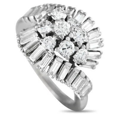 Non Branded Lb Exclusive Platinum 1.50ct Diamond Ring Mf02-021324 In Neutral