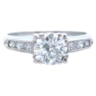 Pre-owned Non Branded Platinum Art Deco Diamond Engagement Ring In Multi