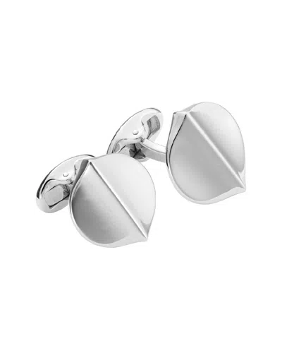 Non Branded Silver Pointed Circle Cufflinks