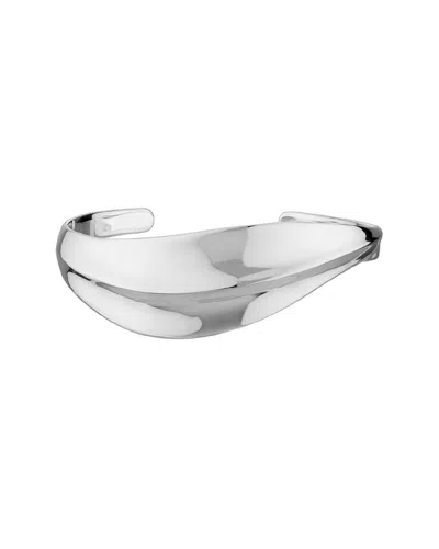 Non Branded Silver Wavy Ridge Cuff Bracelet