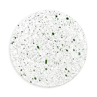 Non Sans Raison Splash Dessert Plate In Green