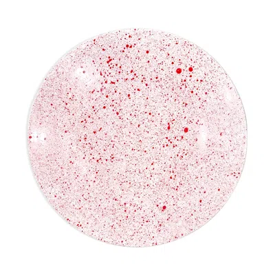 Non Sans Raison Splash Dessert Plate In Red
