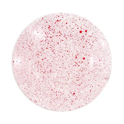 Non Sans Raison Splash Dinner Plate In Red