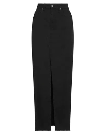 No-nà Woman Denim Skirt Black Size 4 Cotton, Elastane