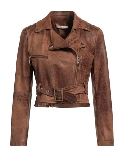No-nà Woman Jacket Brown Size Xs Polyester, Elastane