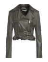 No-nà Woman Jacket Military Green Size L Polyester, Elastane In Green