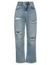 No-nà Woman Jeans Blue Size 10 Cotton In Blue