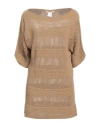 No-nà Woman Sweater Camel Size M/l Cotton In Beige