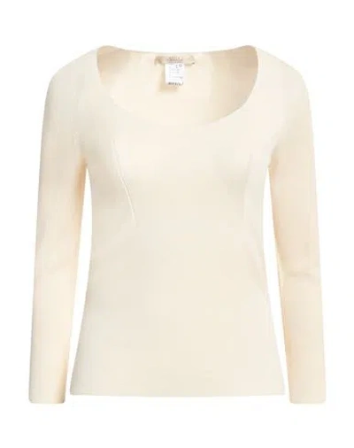 No-nà Woman T-shirt Cream Size M/l Viscose, Polyamide In White