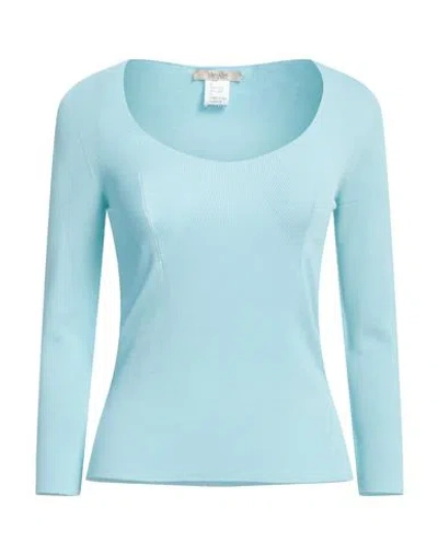 No-nà Woman T-shirt Sky Blue Size M/l Viscose, Polyamide