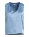 No-nà Woman Top Pastel Blue Size Xs Polyester, Elastane In Blue