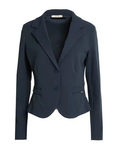 No-nà Woman Blazer Navy Size S Polyester, Elastane In Blue