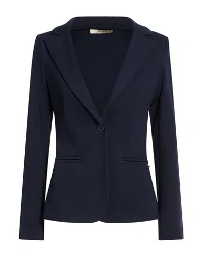 No-nà Woman Blazer Navy Size Xs Viscose, Polyamide, Elastane In Blue