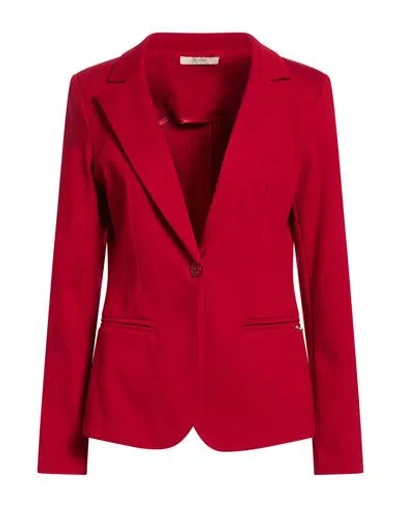 No-nà Woman Blazer Red Size M Viscose, Polyamide, Elastane