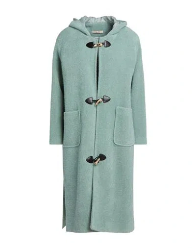 No-nà Woman Coat Light Green Size 12 Polyester, Nylon