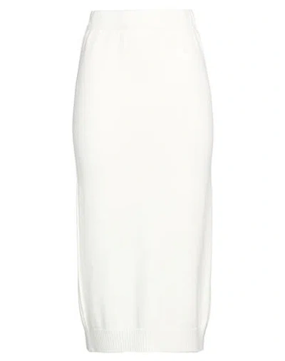 No-nà Woman Midi Skirt Ivory Size L Viscose, Polyester, Polyamide In White