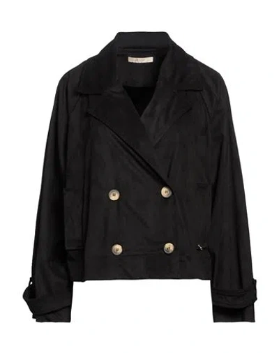 No-nà Woman Overcoat & Trench Coat Black Size S Polyester, Elastane
