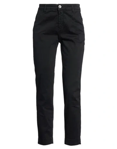 No-nà Woman Pants Black Size 10 Cotton, Elastane