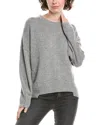Noname High-low Cashmere Sweater In Gray