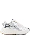Noname Reflective Silver Sneakers With White Sole In White
