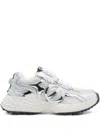 Noname Silver And White Sneakers With Mesh Panels In White