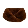 N'onat Women's Alexa Faux Fur Collar Round Scarf & Cuff Set In Brown In Brown