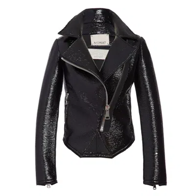 N'onat Women's Anna Biker Jacket In Black