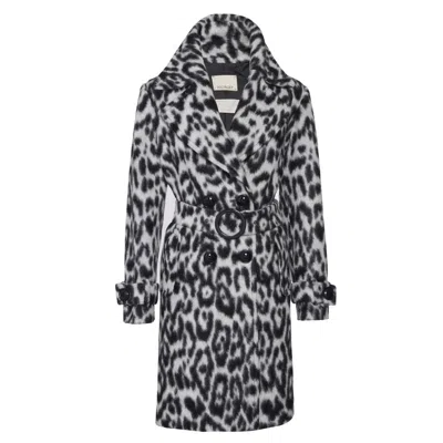 N'onat Women's Black Tracee Leopard Coat In Animal Print