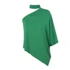 N'onat Women's Camilla One Shoulder Top In Green In Green