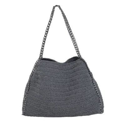 N'onat Women's Chain Crochet Bag In Anthracite Grey