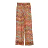 N'onat Women's Chiffon  Beach Trousers In Dark Multicolor