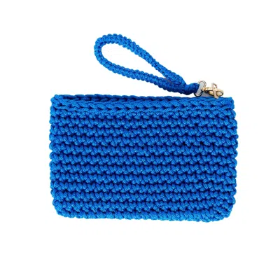 N'onat Women's Crete Handmade Crochet Clutch Bag In Blue